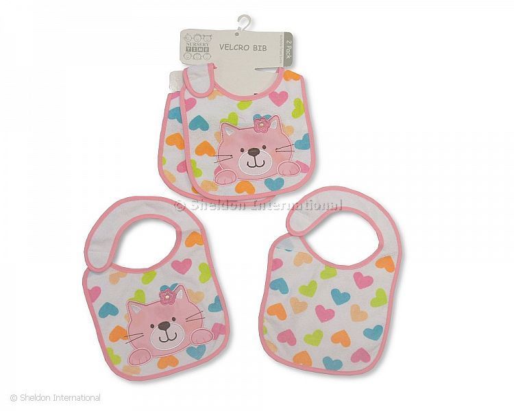 Baby Bibs - Cat - 2 Pack