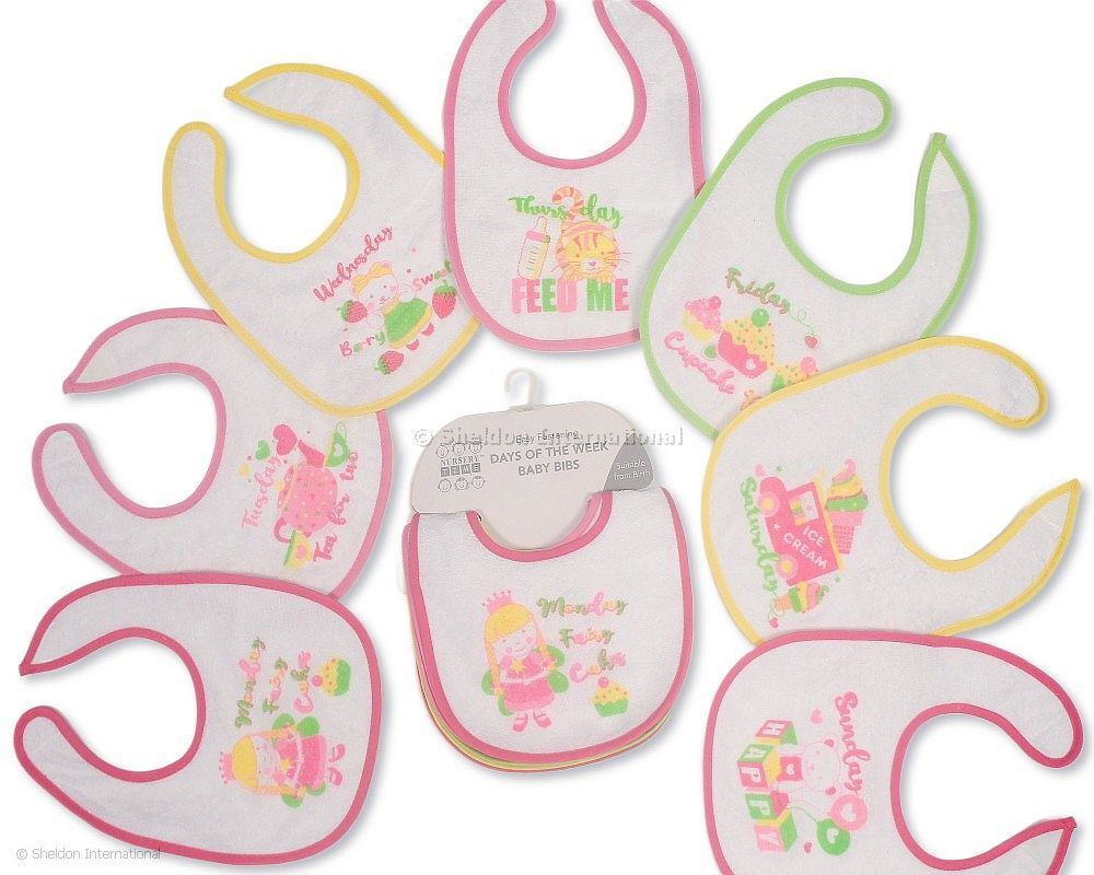 Baby Days Of The Week Bibs - Girls