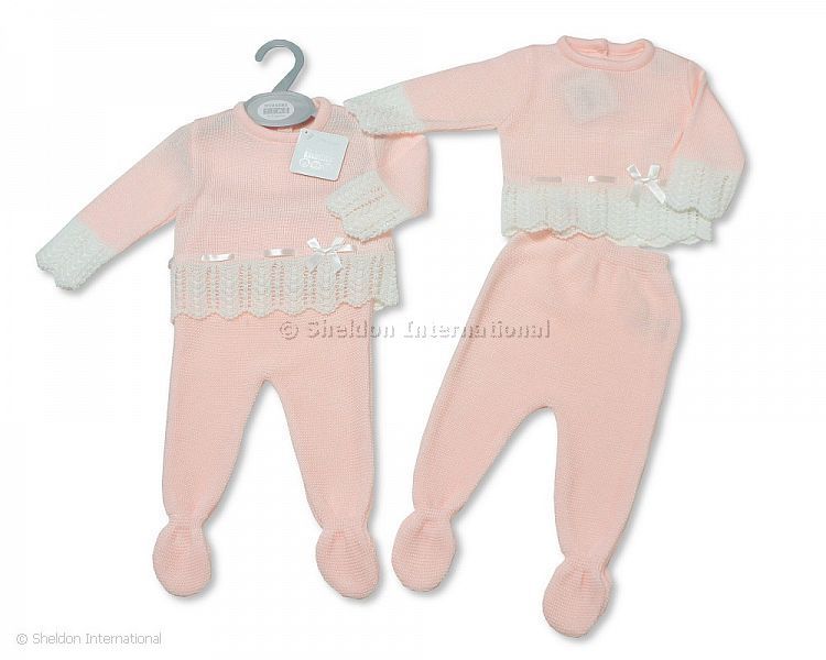 Baby Girls Knitted 2 Pcs Pram Set