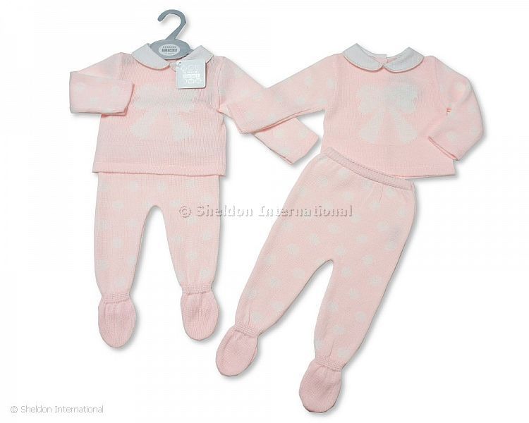 Baby Girls Knitted 2 Pcs Pram Set