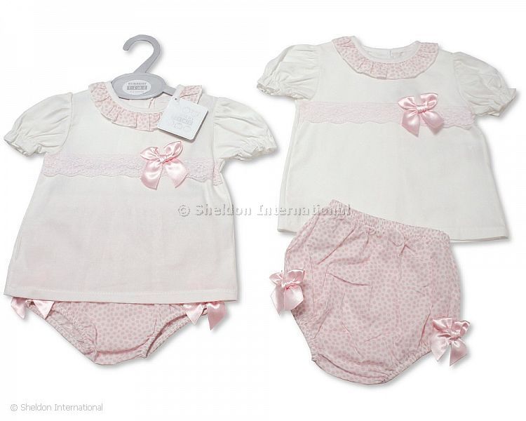 Baby Girls 2 Pieces Set With Bows