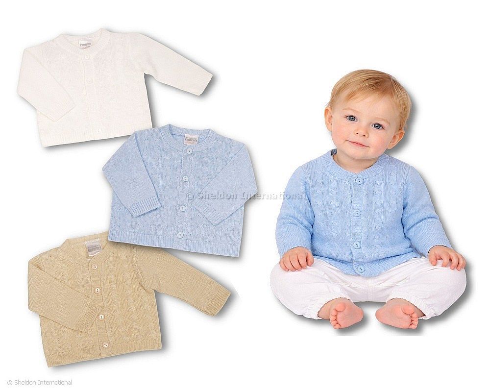 Knitted Baby Boys Cardigan - 1001 - 0-9 Months