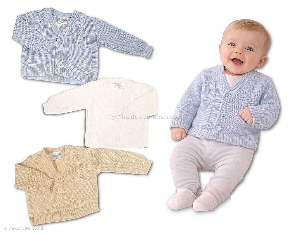 Knitted Baby Boys Cardigan - 1006 - 9-24 Months