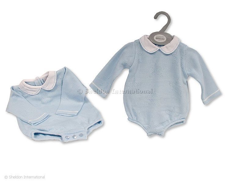 Knitted Baby Boys Short Romper