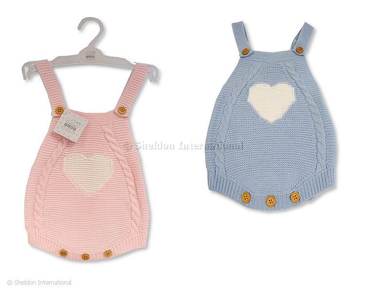Knitted Baby Romper - Heart