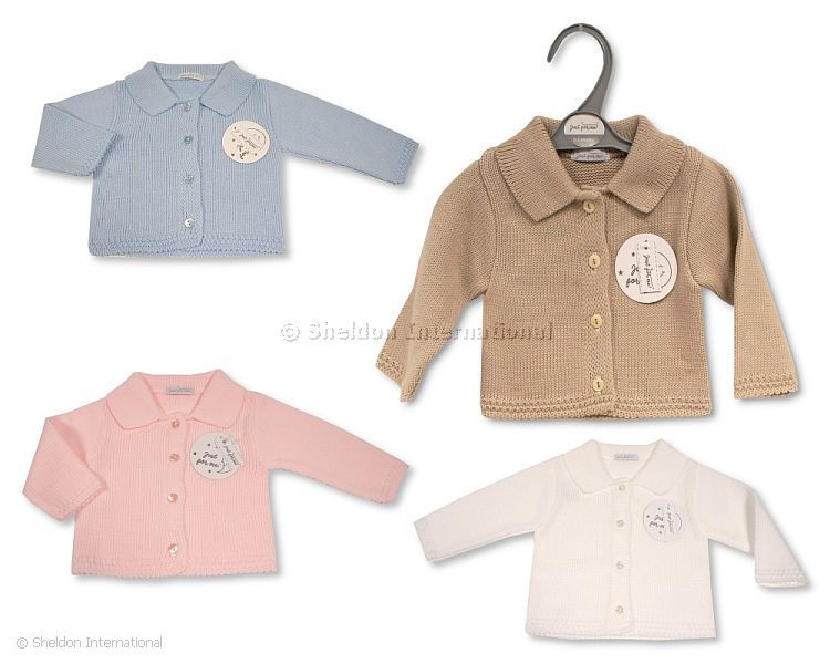 Knitted Baby Cardigan - 4 Colours