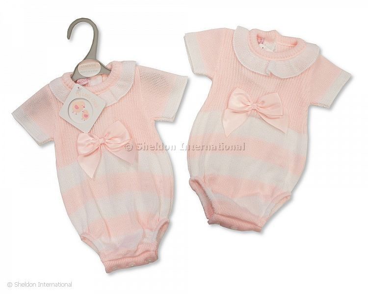 Knitted Baby Girls Romper - 754p