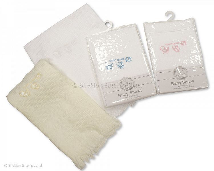 Baby Acrylic Shawl - Duck