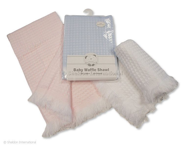 Baby Acrylic Waffle Shawl