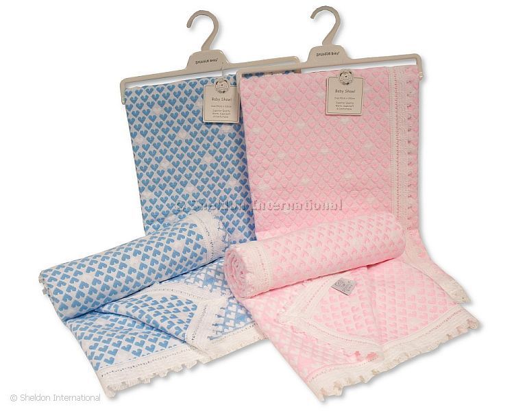 Baby Acrylic Hanger Shawl - Hearts