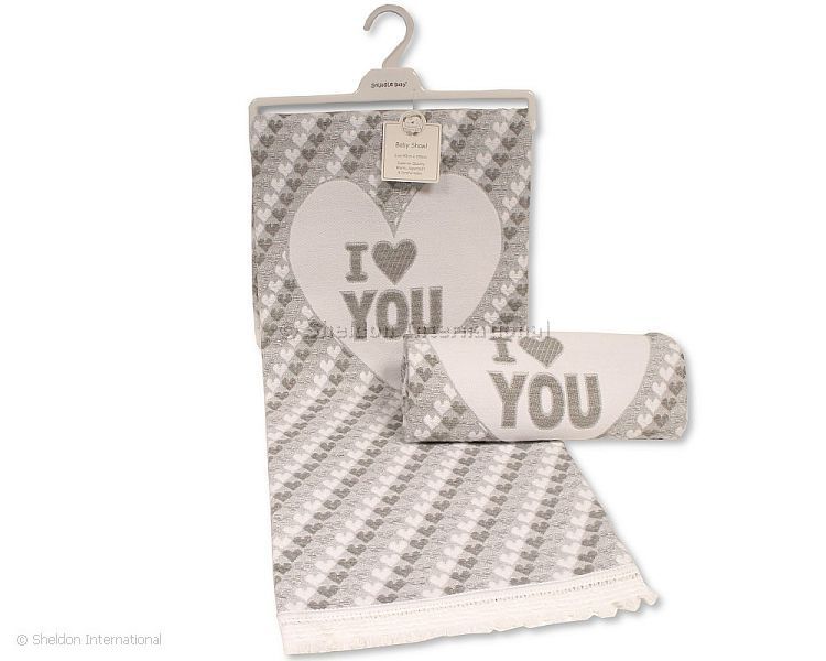 Baby Acrylic Hanger Shawl - I Love You