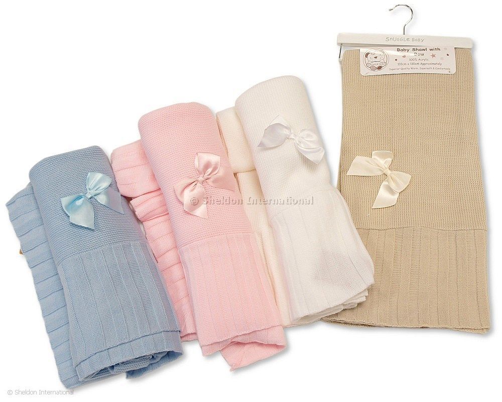 Baby Hanger Shawl With Bow