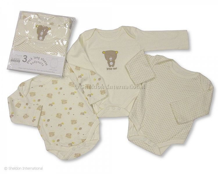 3pcs Long Sleeve Body Vest - Cream