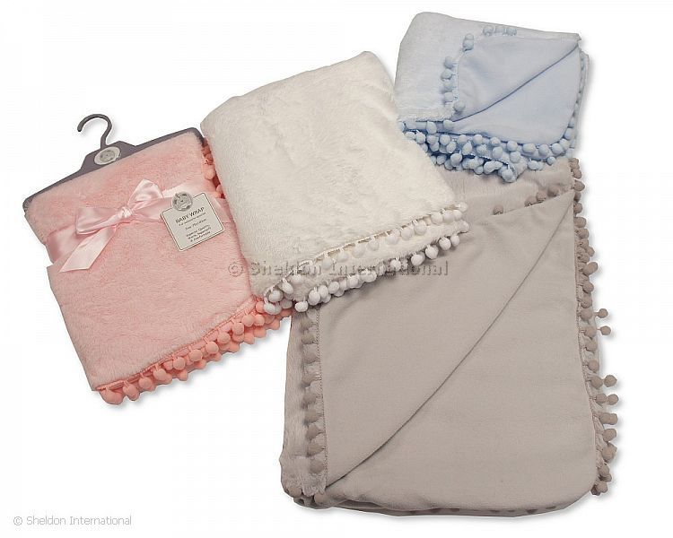 Baby Wrap With Pom-Pom Edge