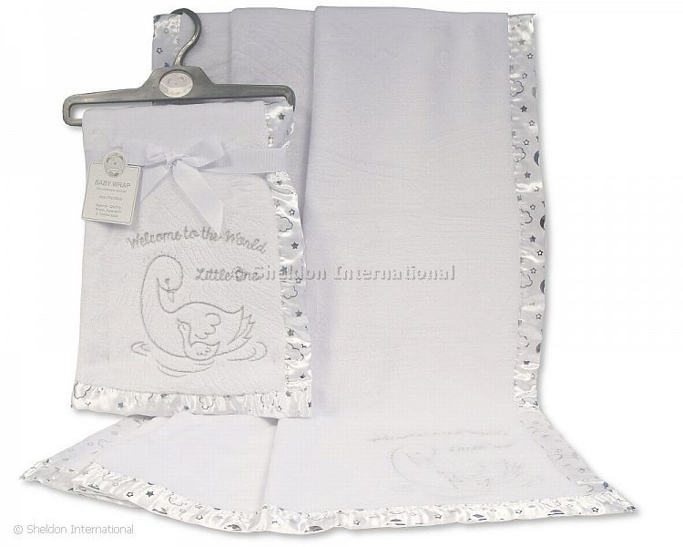 Baby Christening Wrap - Welcome To The World, Little One