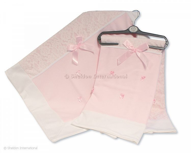 Baby Lace Wrap With Bows - Plain