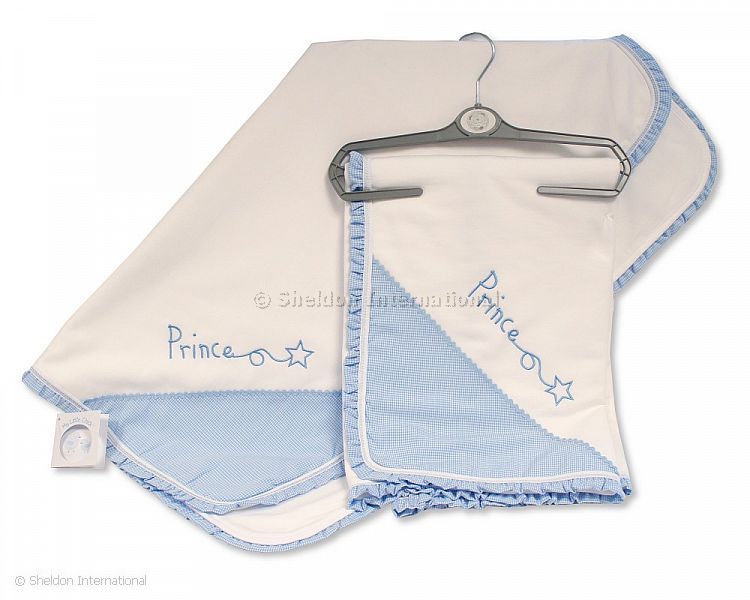 Baby Check Lace Wrap - Prince