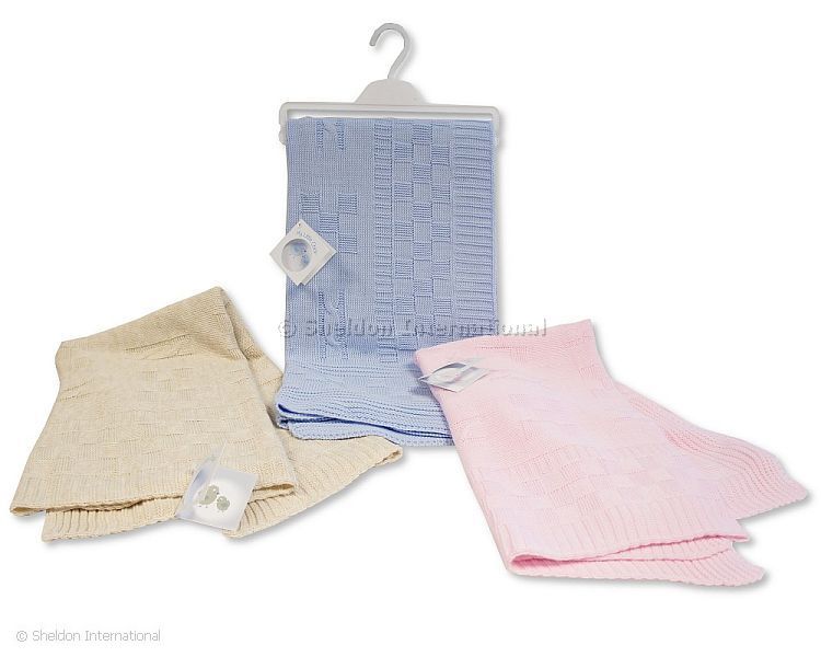 Knitted Baby Wrap with Pointelle Pattern