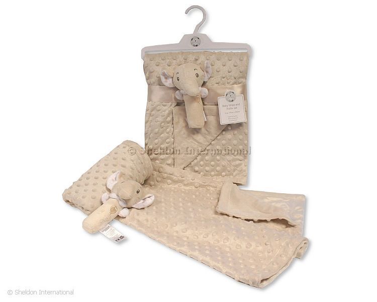 Baby Velour Bubble Wrap With Squeaker Toy