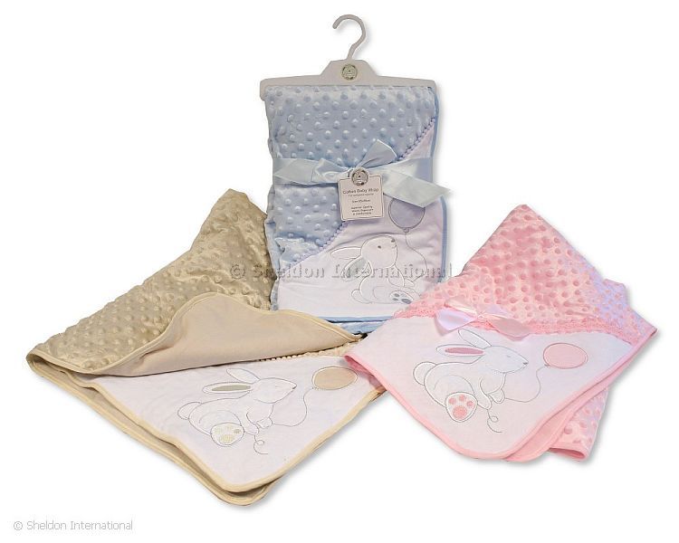 Baby Velour Bubble Wrap - Rabbit And Balloon