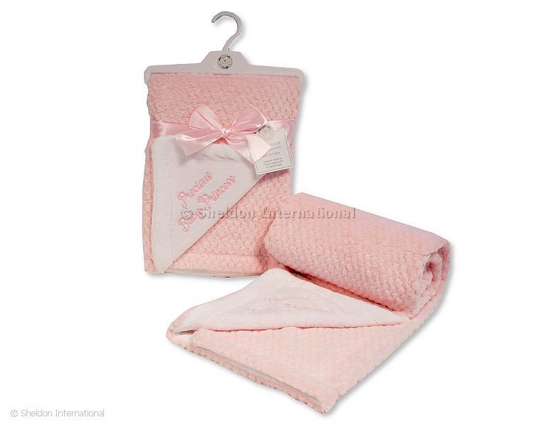 Baby Girls 2 Layer Waffle Wrap - Precious Baby Princess