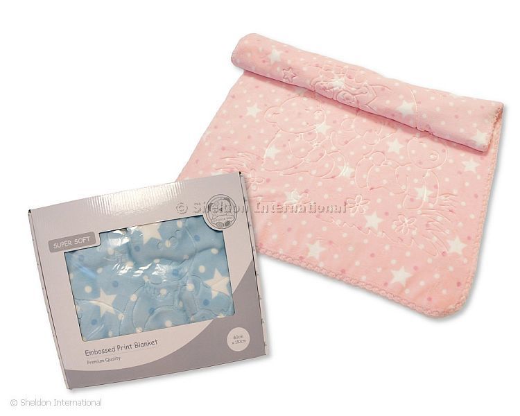Embossed Baby Pram Blanket in Box