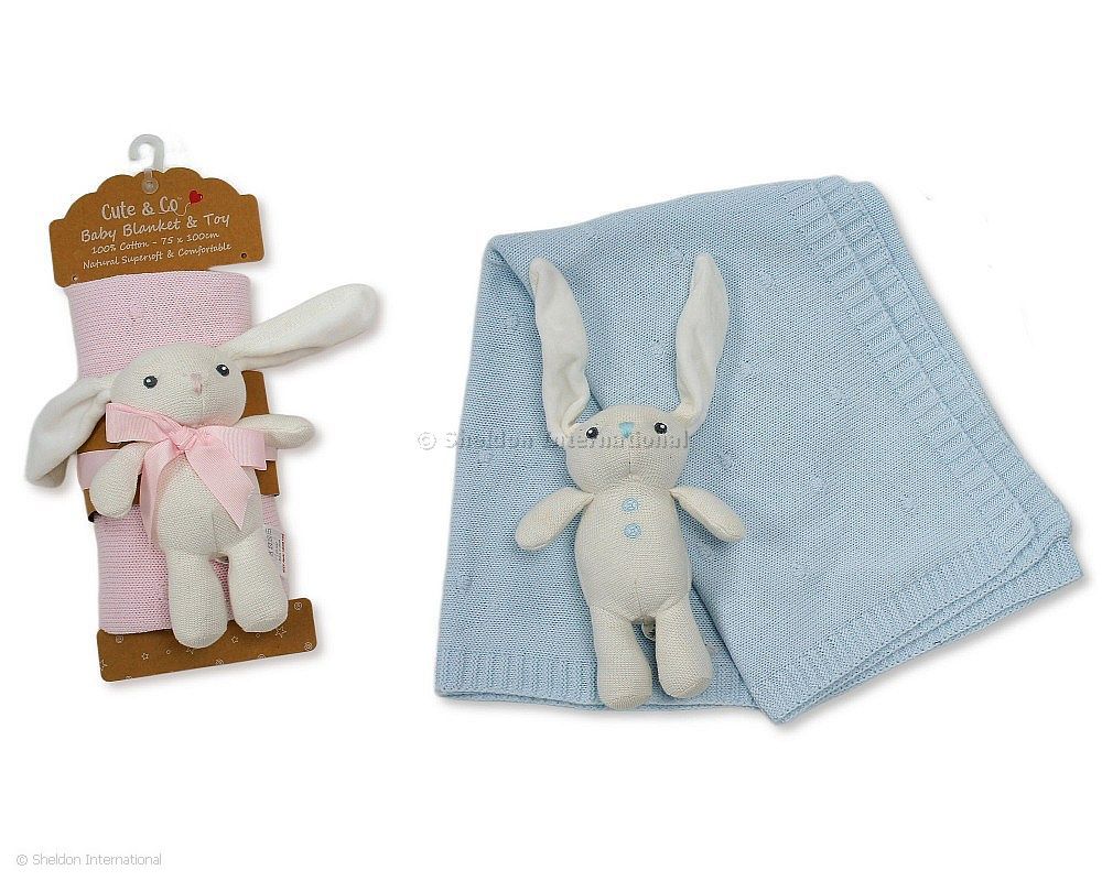 Baby Cotton Wrap And Bunny Toy Set