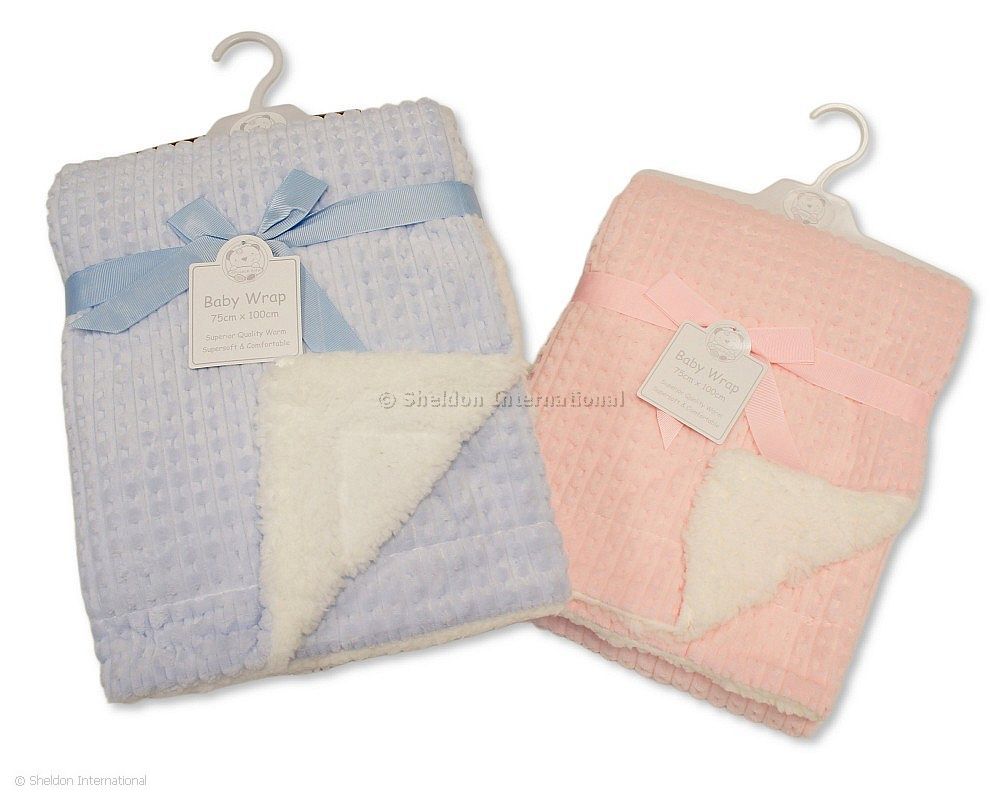 Baby Flannel Sherpa Wrap