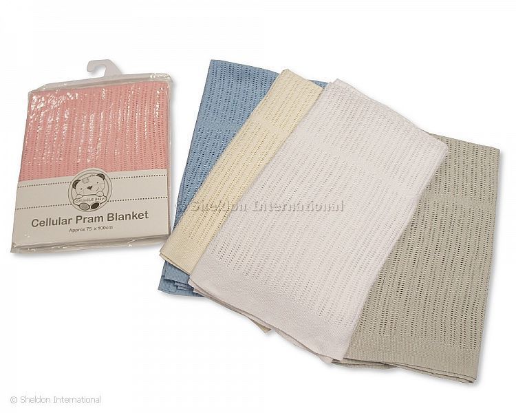 Cotton Cellular Pram Blanket-215