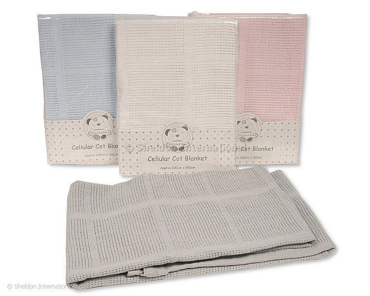 Cotton Cellular Cot Blanket-216