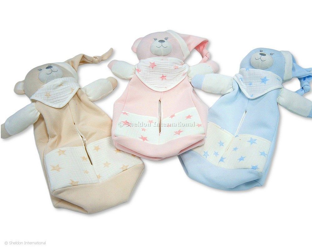 Baby Cotton Nappy/Diaper Bag - Teddy