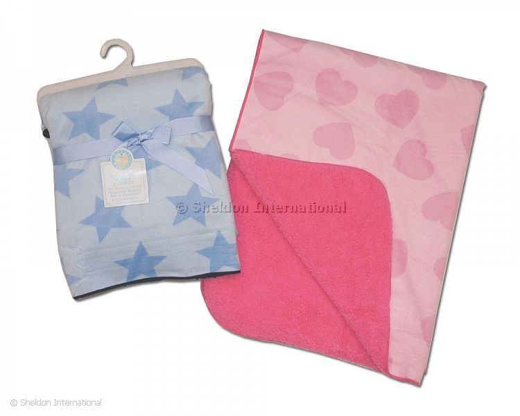 Baby Pram Blanket - Heart/Star