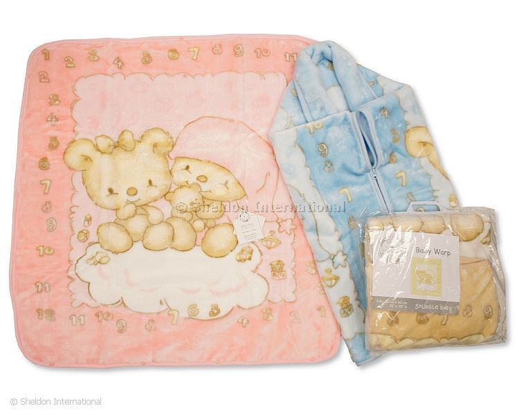 Baby Hooded Fleece Printed Wrap