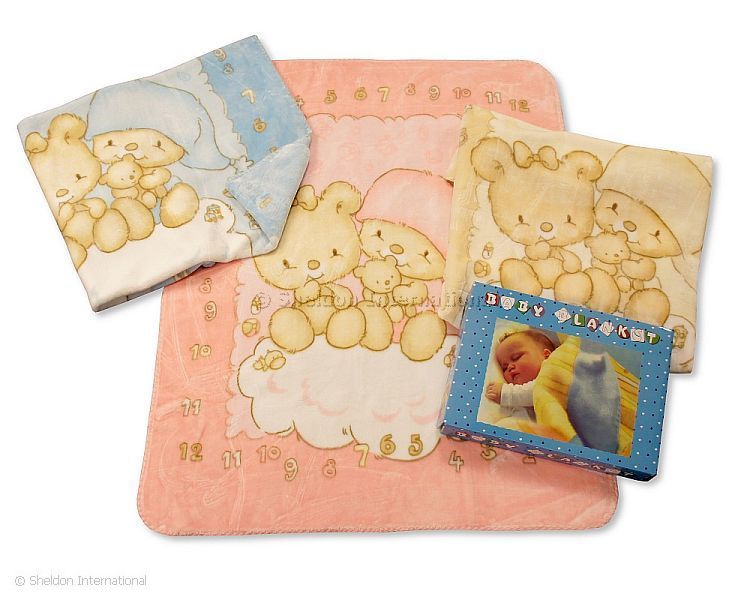 Printed Baby Cot Blanket in Box
