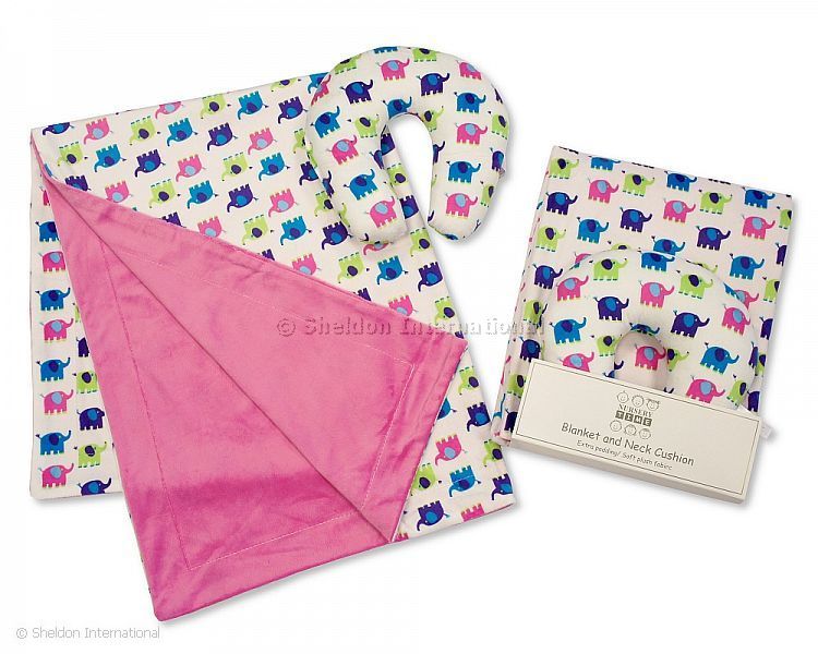 Baby Blanket And Neck Cushion Set - Girls
