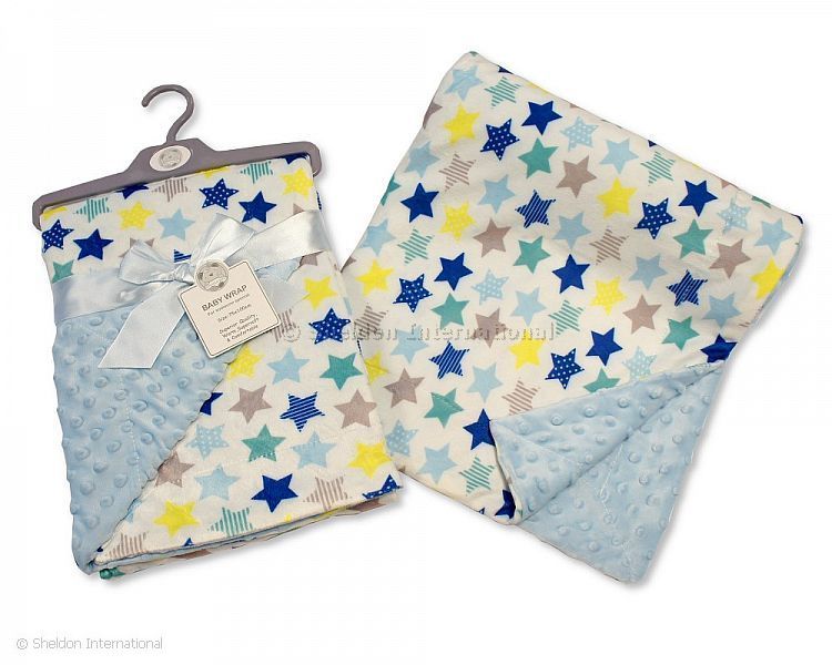 Baby Reversible Wrap - Stars - Sky