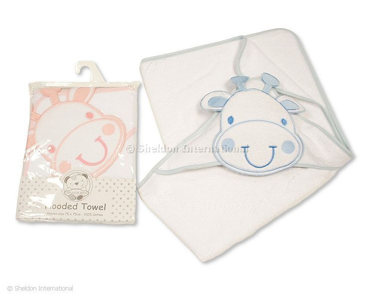 Baby 3D Hooded Towel - Giraffe - White/Colour