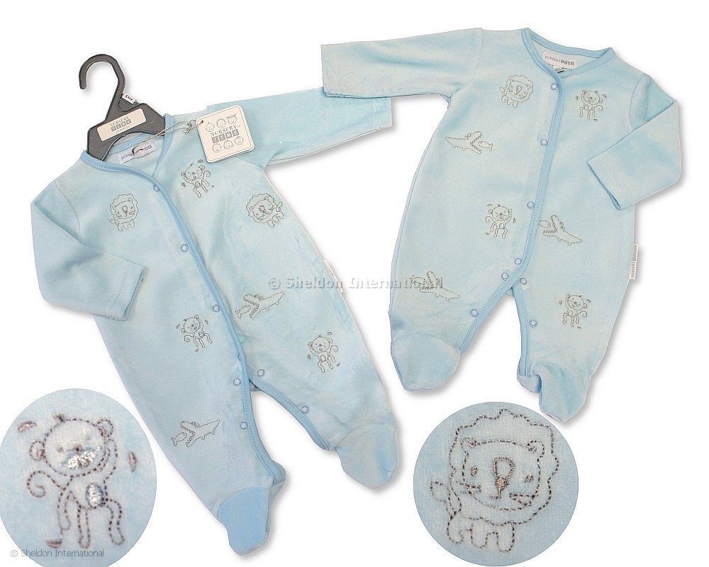 Baby Boys Velour All In One - Jungle