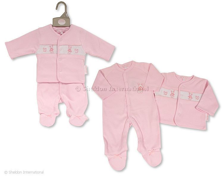 Baby Girls 2 Pcs Set With Smocking - Hug Me