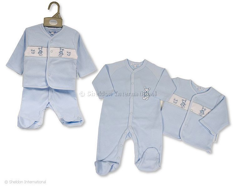 Baby Boys 2 Pcs Set With Smocking - Hug Me