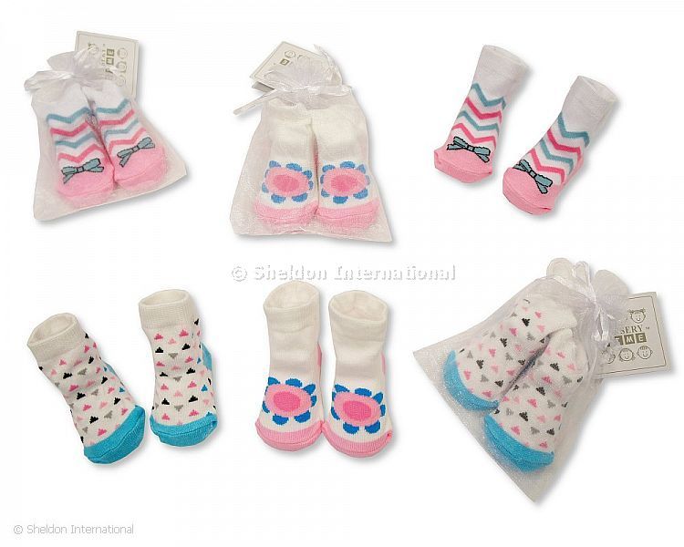 Baby Girls Socks In Mesh Bag - 2152