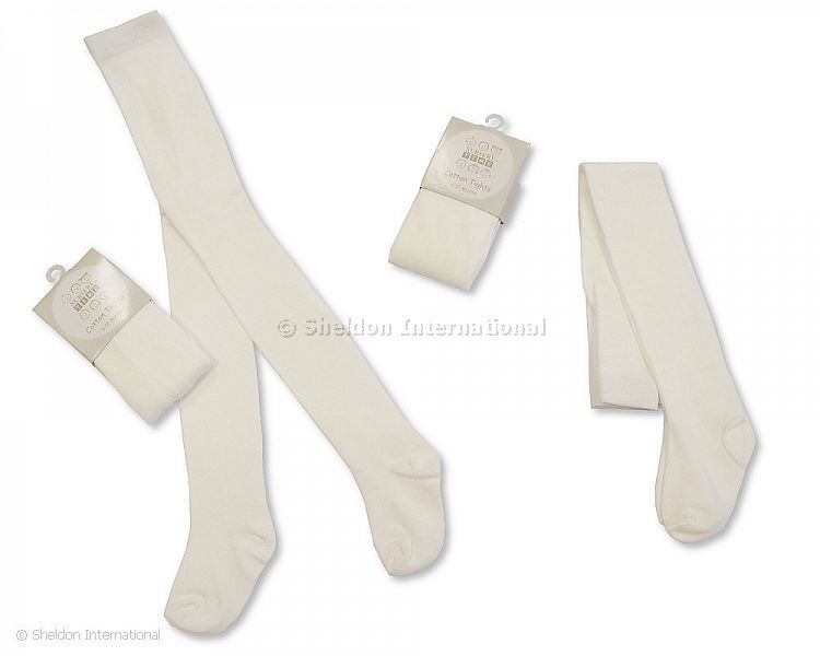 Baby Cotton Tights - Cream