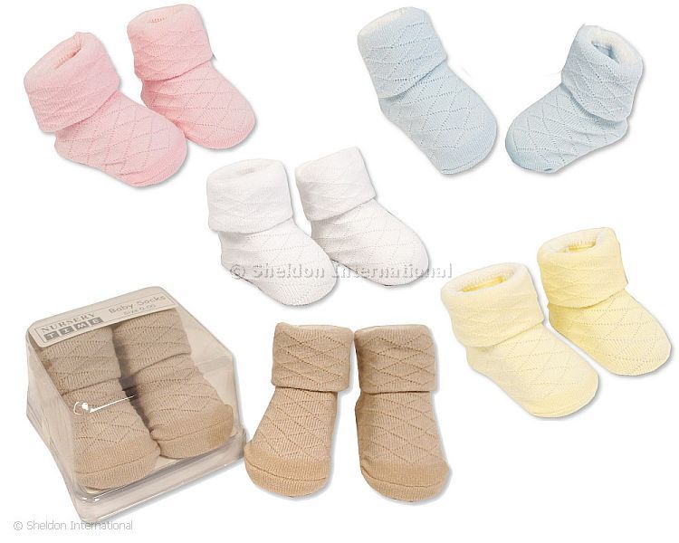 Baby Diamond Pattern Socks In Box