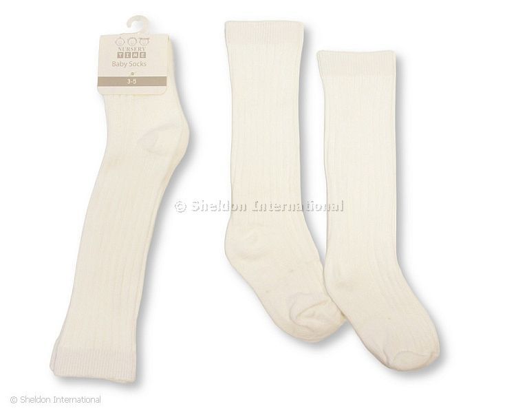 Baby 3/4 Length Socks - White
