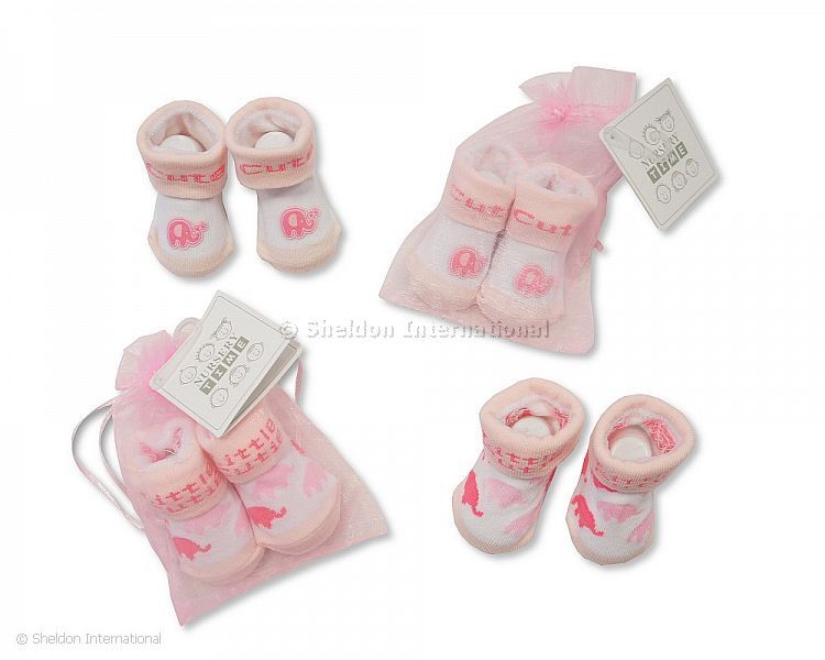 Baby Girls Socks In Mesh Bag - Little Cutie