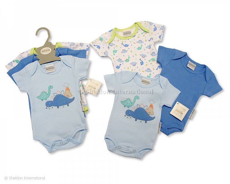 Baby 3 Pcs Bodysuit Gift Set - Dino - 6-18 Months