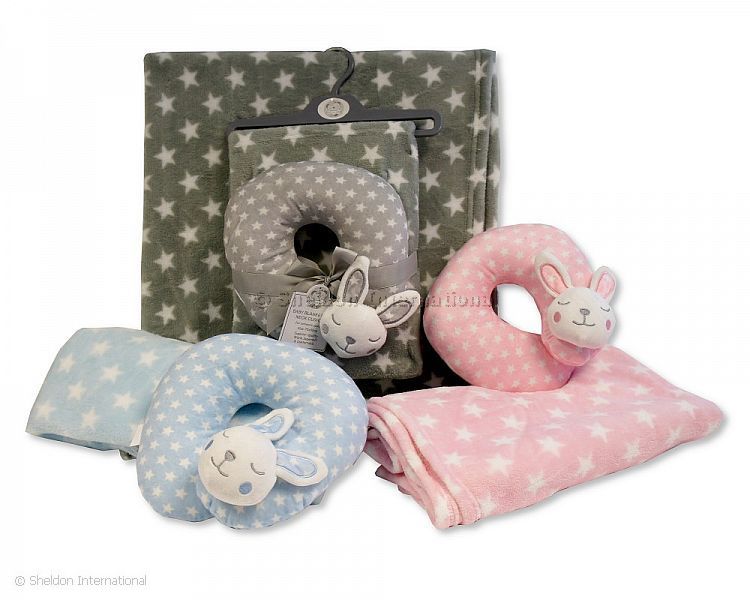 Baby Blanket With Neck Wrap - Bunny
