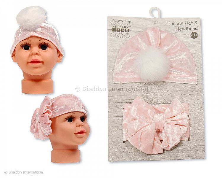 Baby Turban Hat And Headband