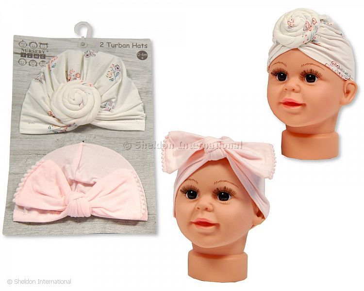 Baby Turban Hats - Pack Of Two
