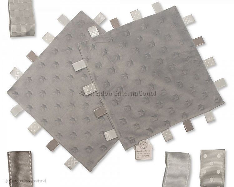 Star Embossed Baby Comforter with Tags - Grey
